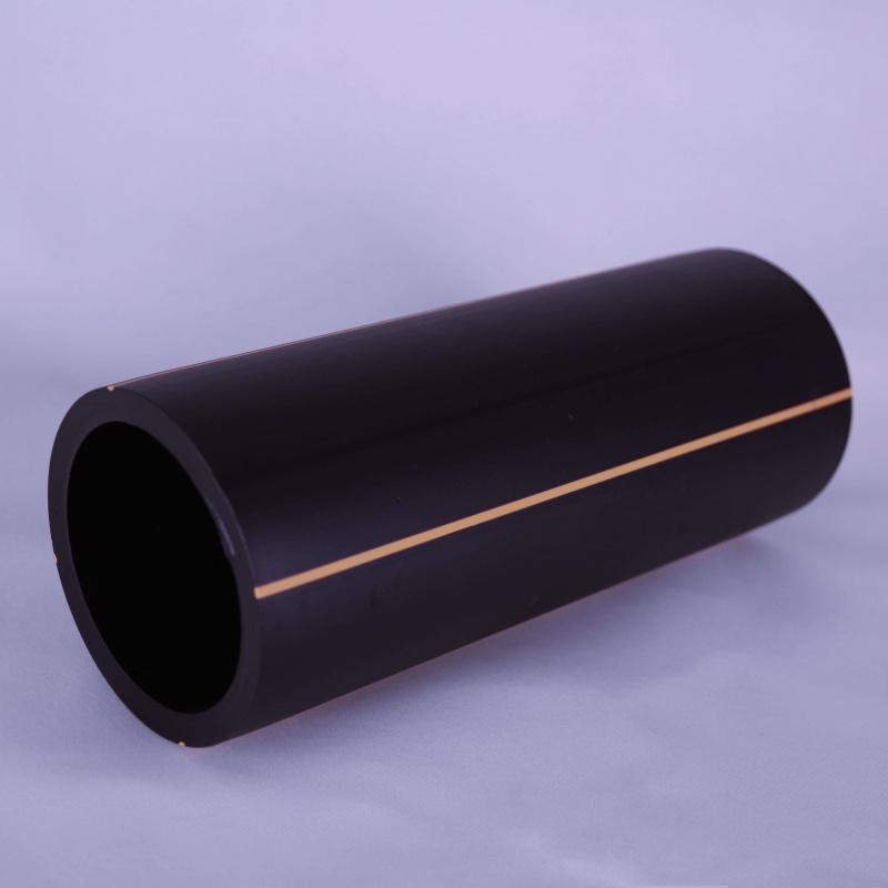 PE Pipe with orange marking line for gas industrial
