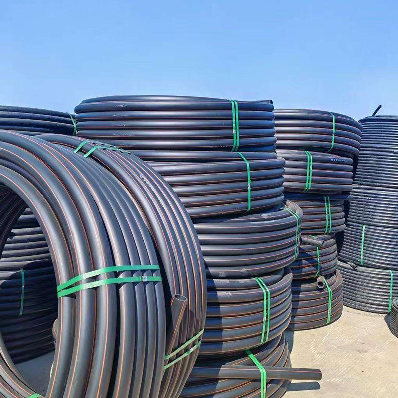 PE Pipe with red marking line for mining