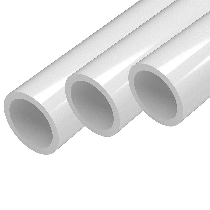 PVC pipes with fittings