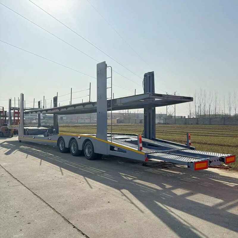 3 Axle Vehicle Auto Car Carrier Transport Semi Trailer