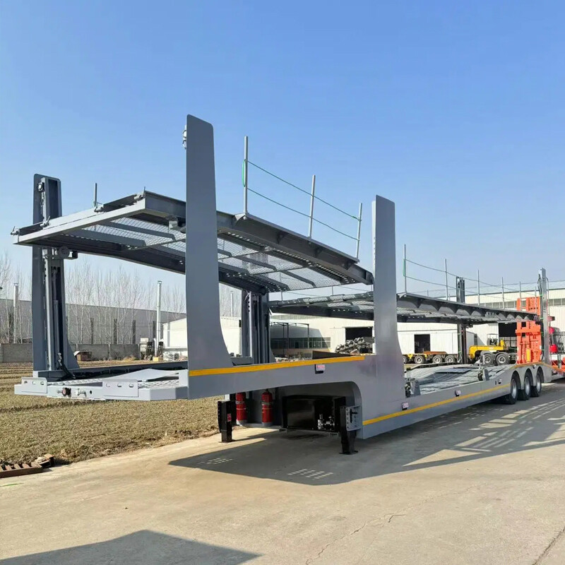 3 Axle Vehicle Auto Car Carrier Transport Semi Trailer