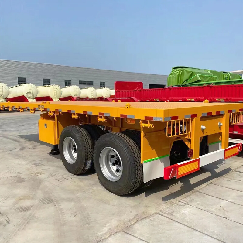 2 Axles 40ft Single-point Suspension Flatbed Trailer