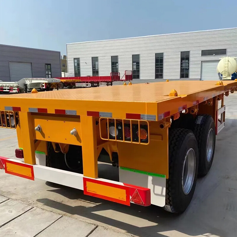 2 Axles 40ft Single-point Suspension Flatbed Trailer