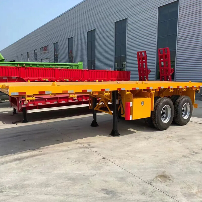 2 Axles 40ft Single-point Suspension Flatbed Trailer