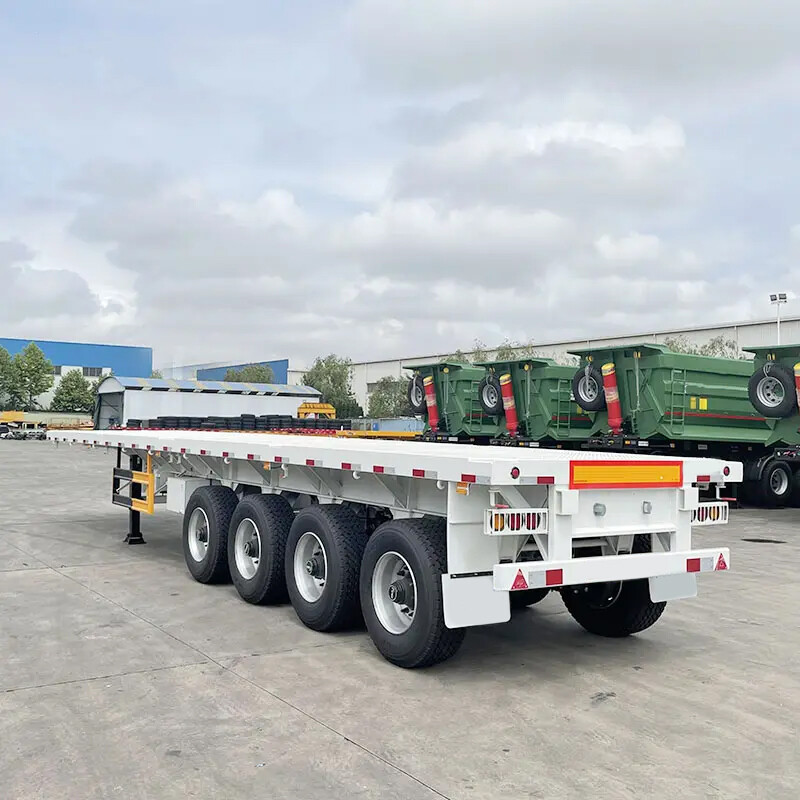 80-100t 4 Axles Flatbed Trailer