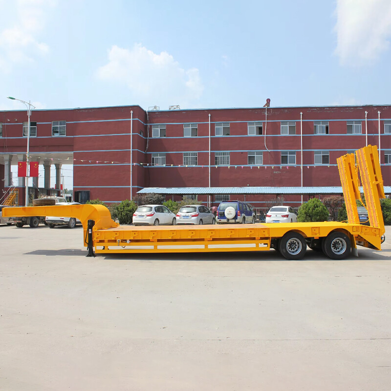 2 Axles Removable Lowboy Trailer 30 Tons