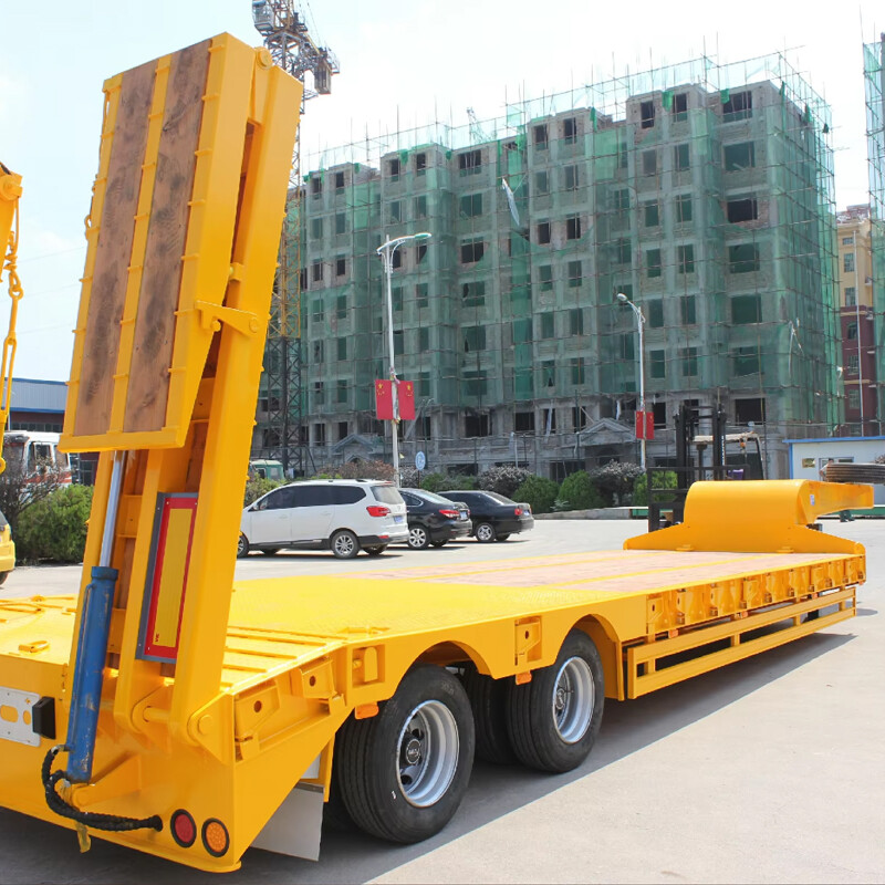 2 Axles Removable Lowboy Trailer 30 Tons