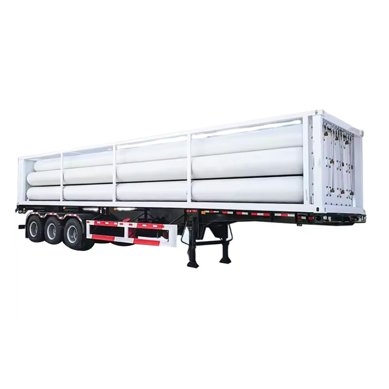 Tri-axle 40ft Skeleton Semi Trailer to carry CNG