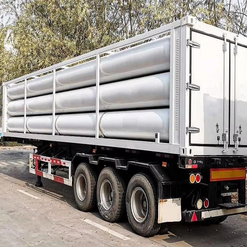 Tri-axle 40ft Skeleton Semi Trailer to carry CNG