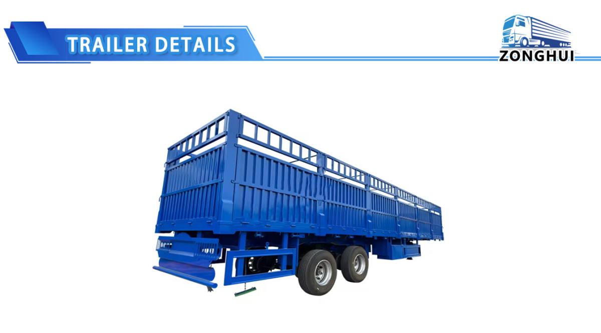 2 axles Dropside Fence Bulk Cargo Trailer (4).jpg