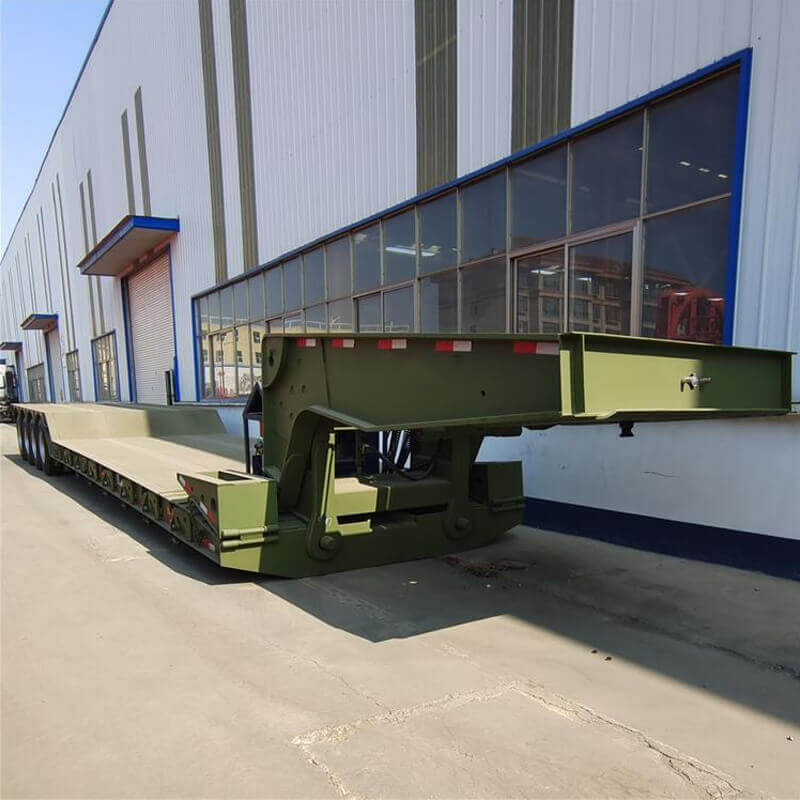 4 Axles Detachable Gooseneck Low Bed Trailer