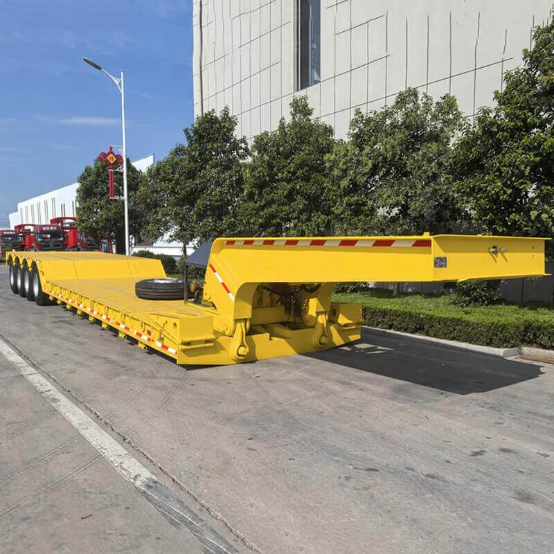 4 Axles Detachable Gooseneck Low Bed Trailer