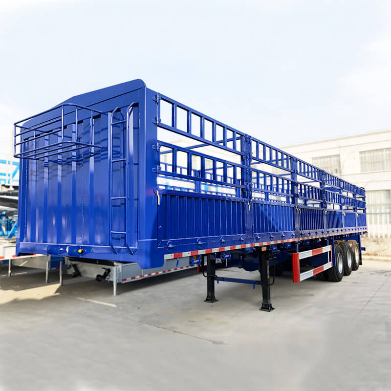 3 axle 50 tons dropside fence bulk cargo trailer
