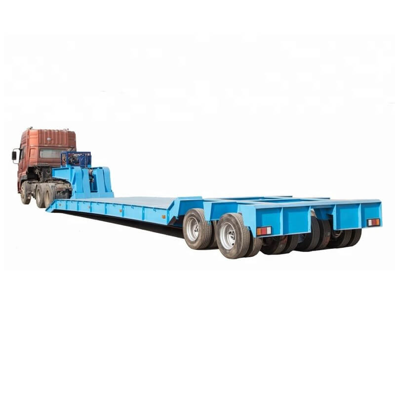 Heavy Duty 2 Lines 4 Axles Lowbed Semi Trailer