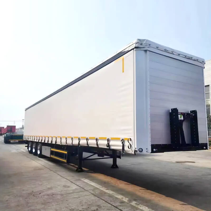 2 Axle, 3 Axle Side Curtain Cargo Type Truck Trailer With Tarpaulin