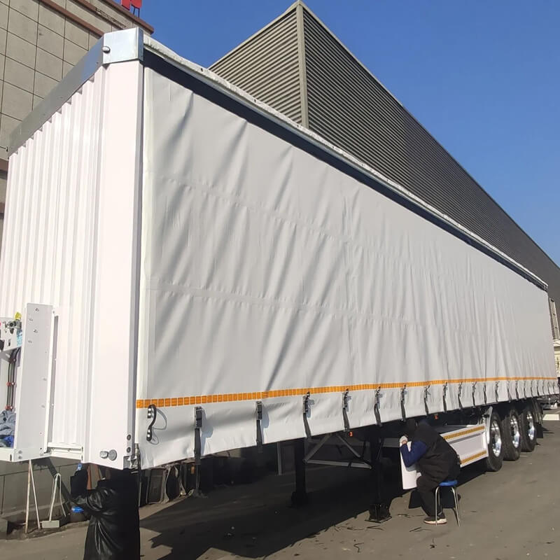2 Axle, 3 Axle Side Curtain Cargo Type Truck Trailer With Tarpaulin