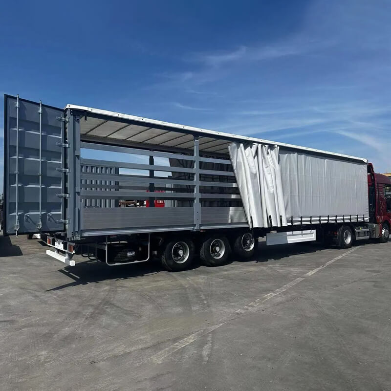 2 Axle, 3 Axle Side Curtain Cargo Type Truck Trailer With Tarpaulin
