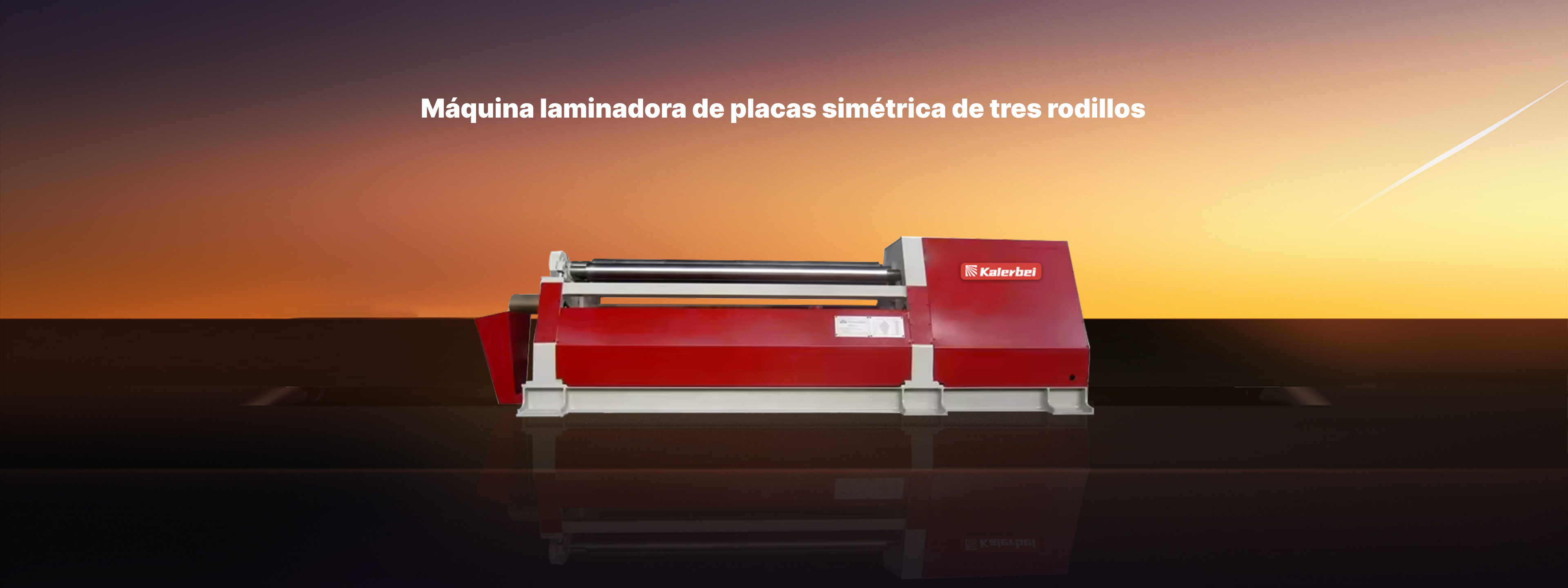 Máquina laminadora de placas simétrica de tres rodillos