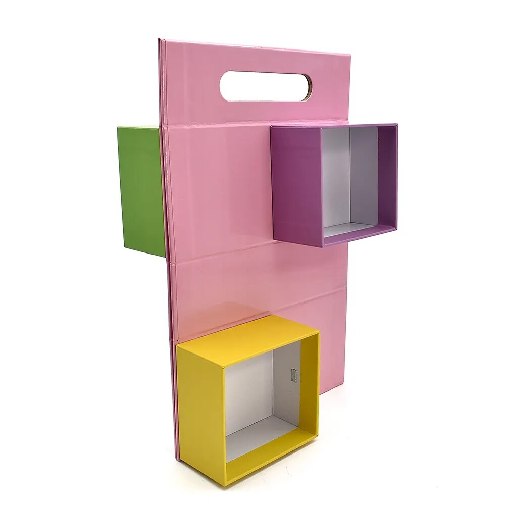 Hot Sales New Design Customized Size Color Logo Printing Folding Carton Pink Luxury Chocolate Packaging Gift Box