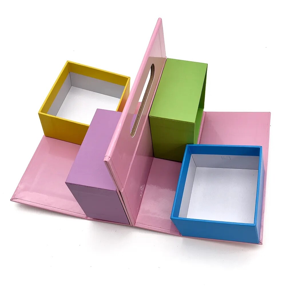 Hot Sales New Design Customized Size Color Logo Printing Folding Carton Pink Luxury Chocolate Packaging Gift Box