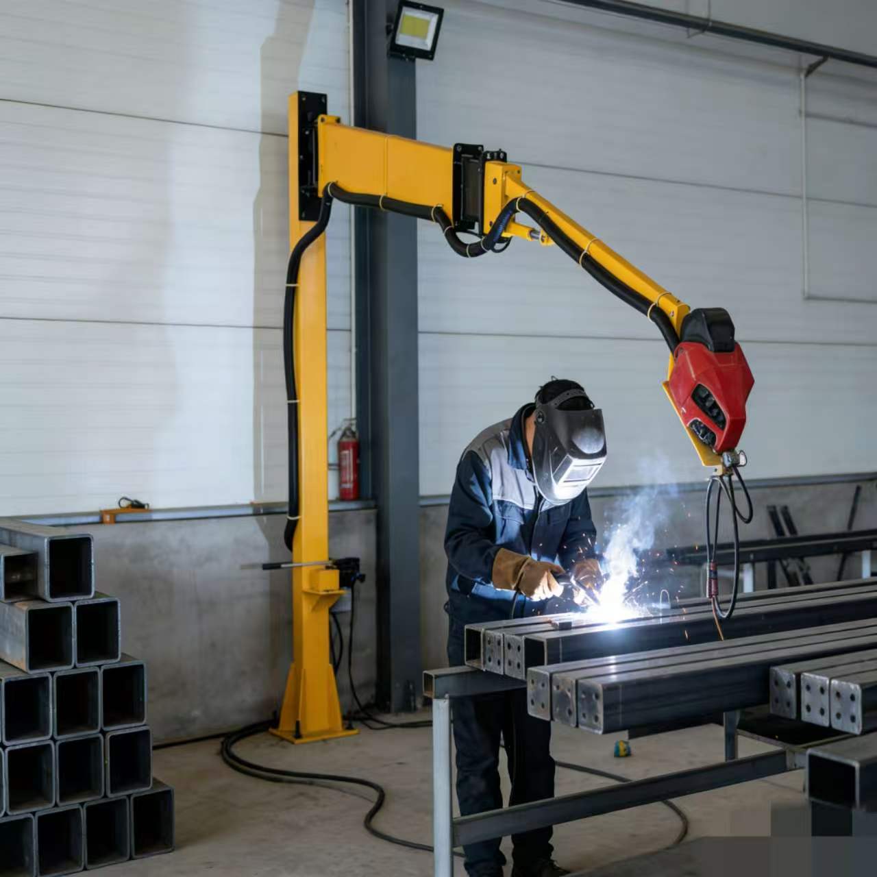 SPH-505 manual hydraulic wire feeder boom is a good helper for automobiles and ships