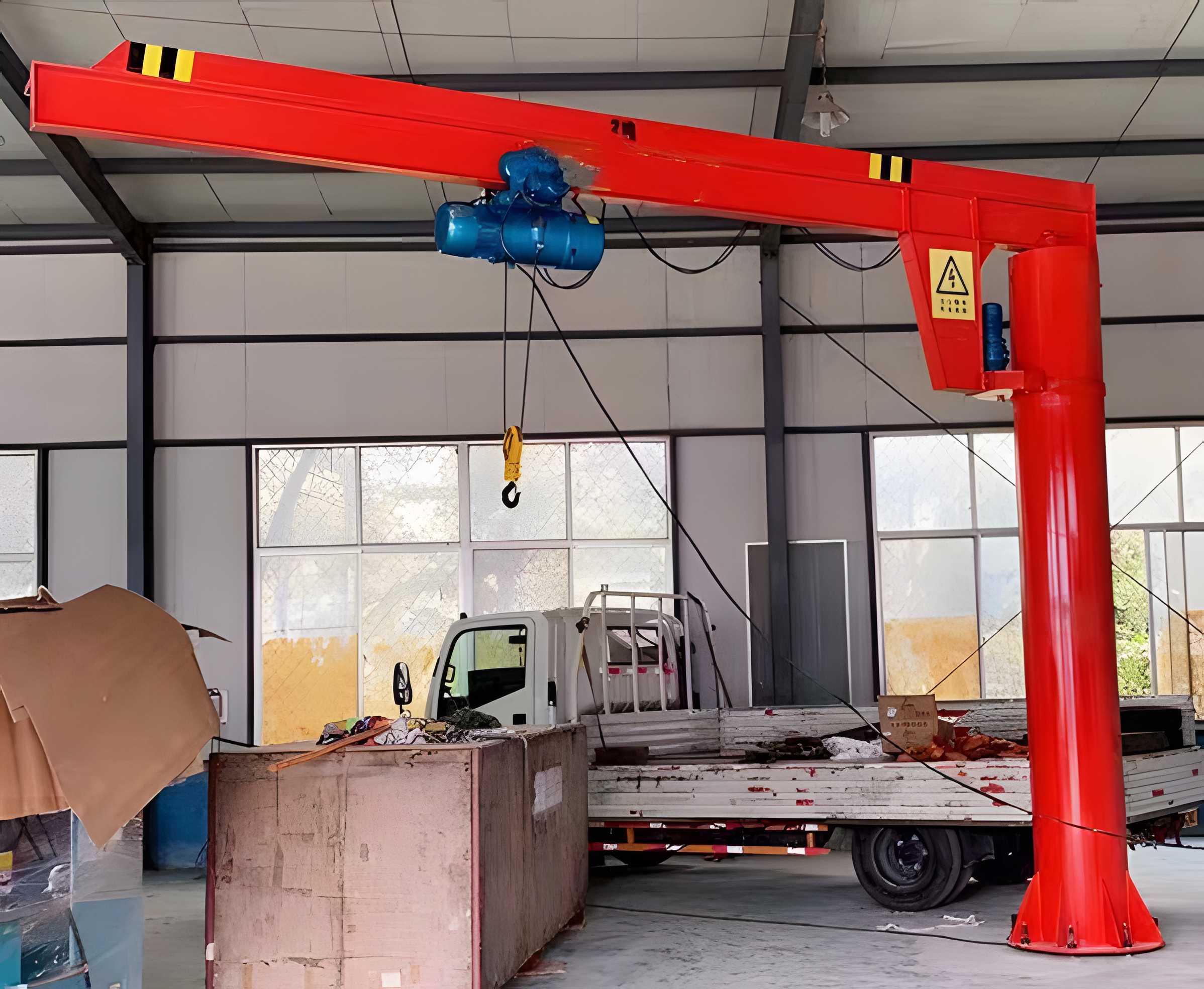 Column type cantilever crane electric control lifting crane 1 T 2T 3 T convenient and labor-saving