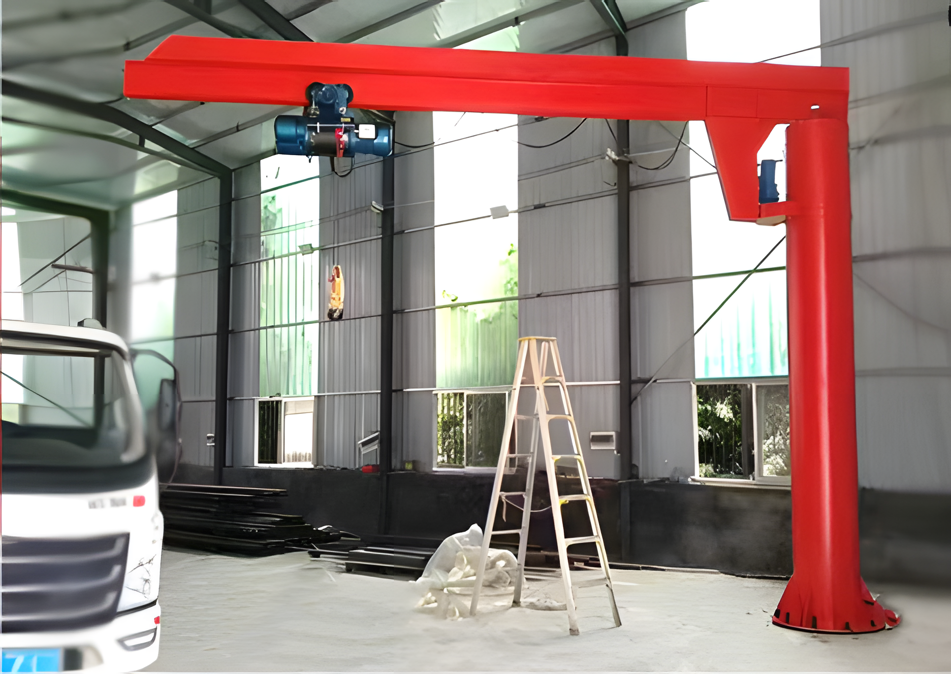 360° rotatable movable cantilever crane, light and labor-saving, column cantilever crane, metallurgical machinery manufacturing, chemical industry