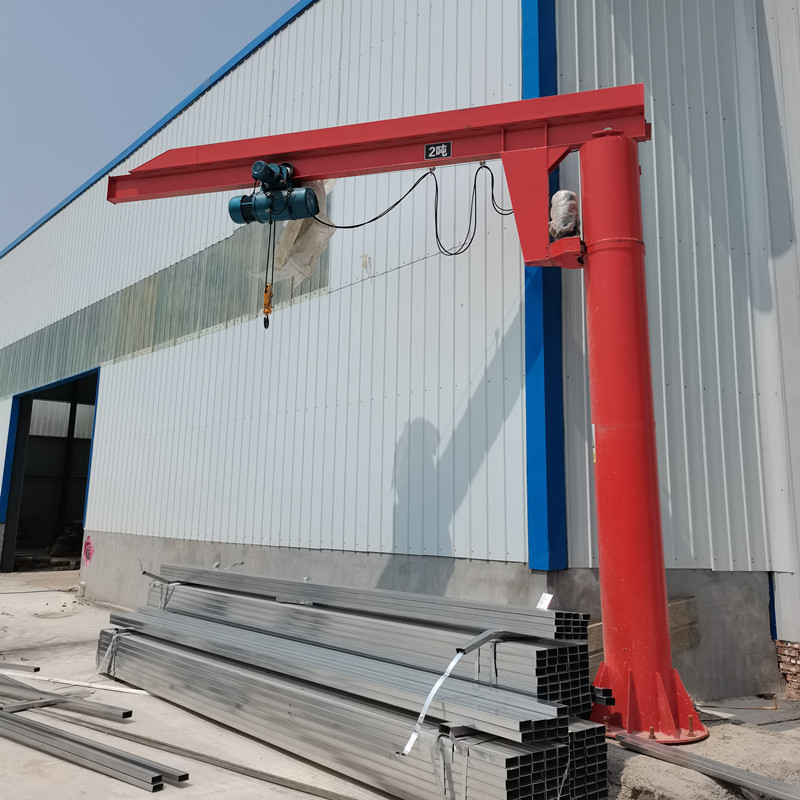 Small single jib crane 360° column type cantilever crane 3T light jib crane