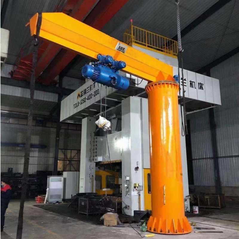 Small single jib crane 360° column type cantilever crane 3T light jib crane