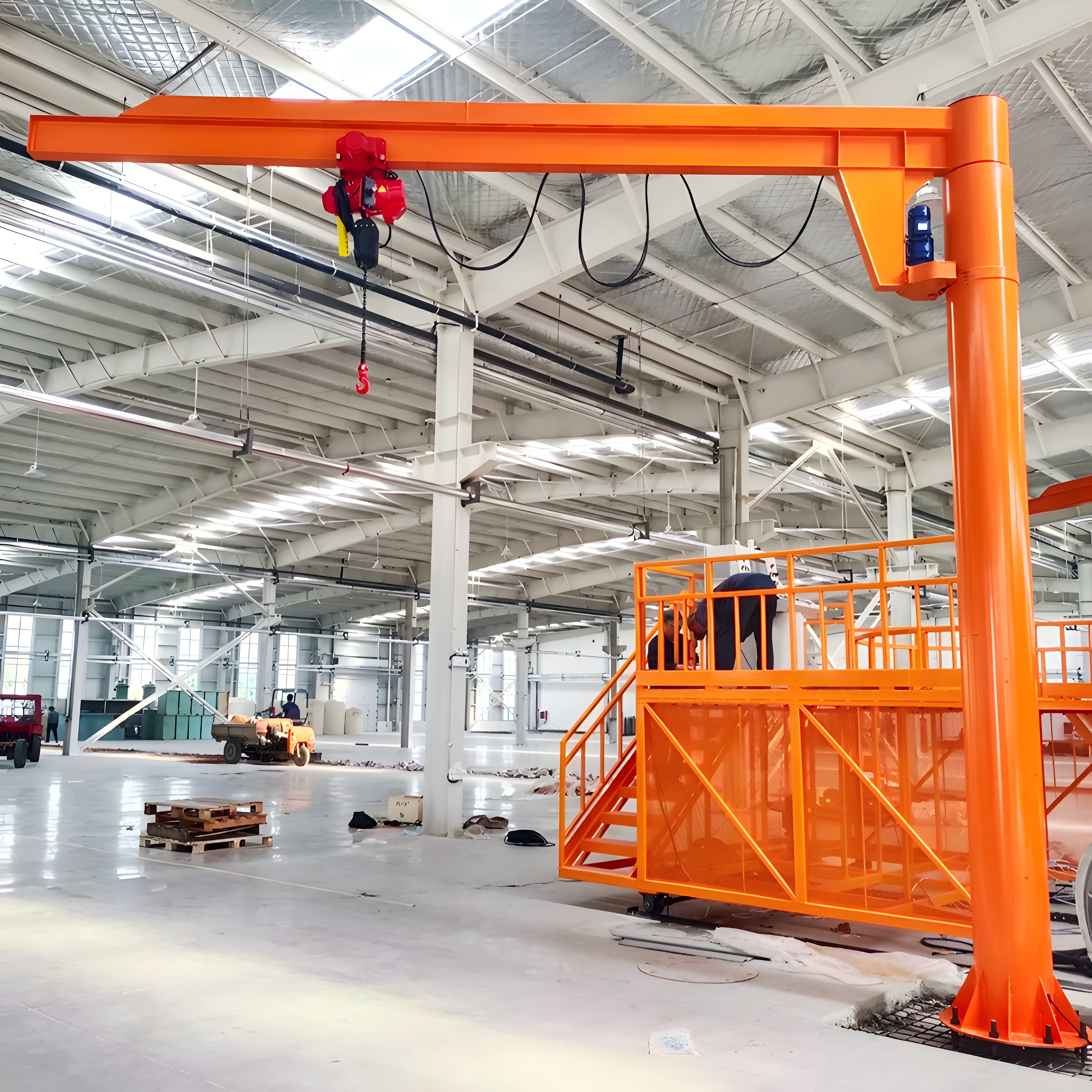 Multi-angle cantilever crane flexible rotation space-saving column cantilever crane for production line workshop