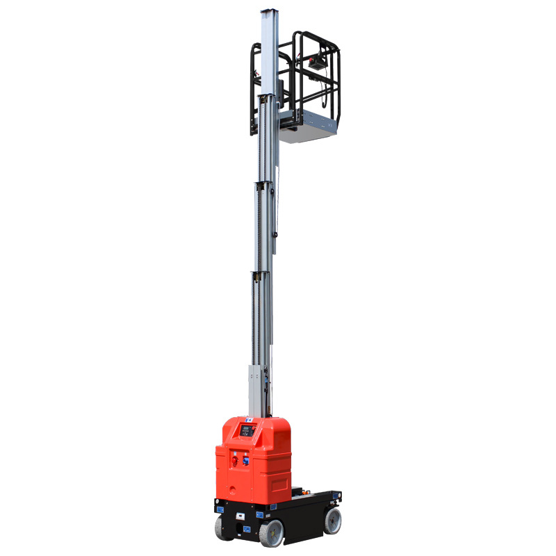 Column vertical mast lift XUTAI-601 tyred mast lift mobile aerial work lifting platform