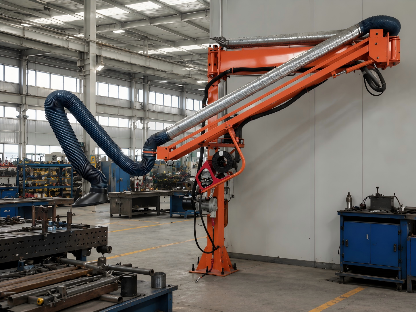 Vacuum welding boom
