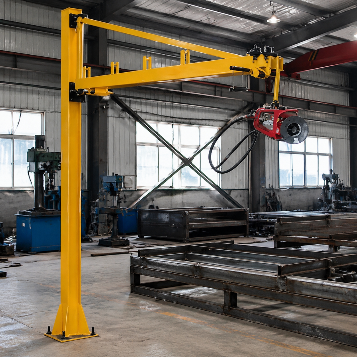Reduce labor intensity Telescopic design with 4m boom length flexible operation welding boom