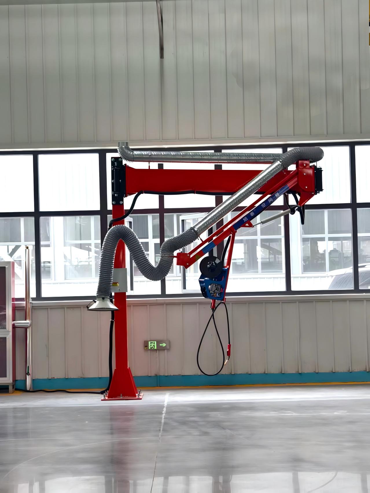 Professional Manufacturer electric 6m arm Fume Extraction purification workshop air thickened carbon steel welding boom for pressure vessel factories