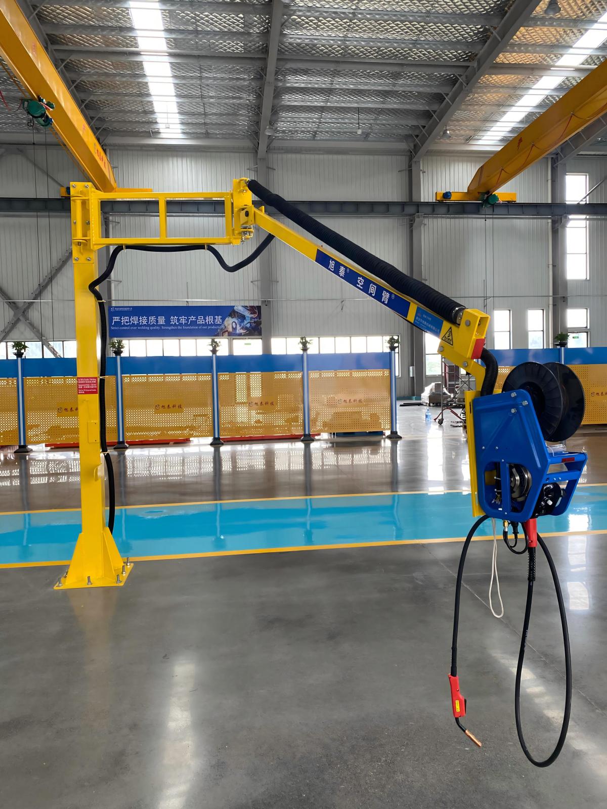 7 Labor saving spring self-balancing 80kg load 5m wire feeder cantilever jib welding boom space arm for auto parts manufacturing