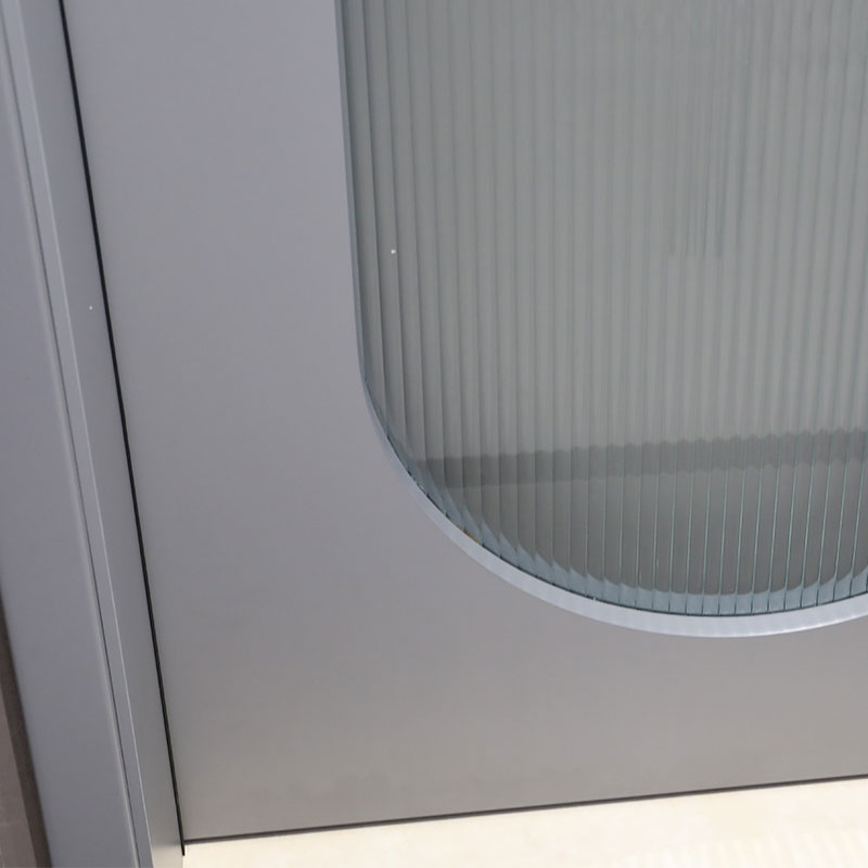 Arc Inserting Glass Wooden Door