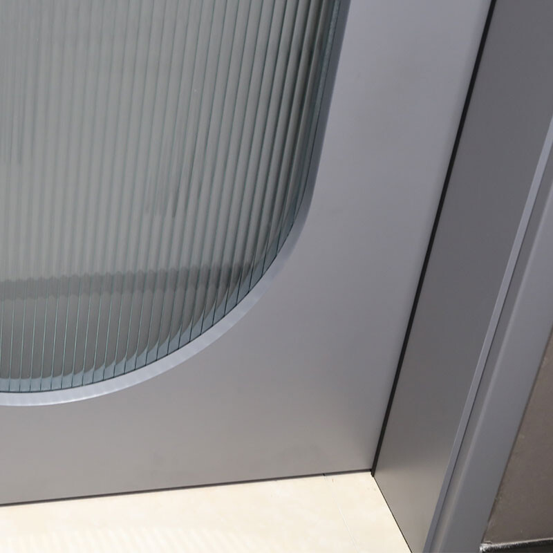 Arc Inserting Glass Wooden Door