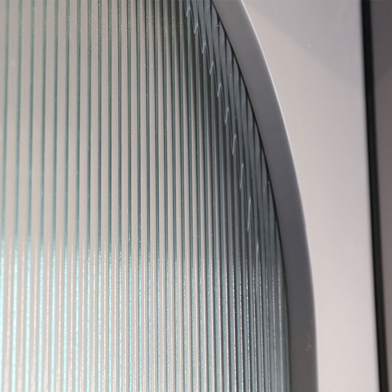 Arc Inserting Glass Wooden Door