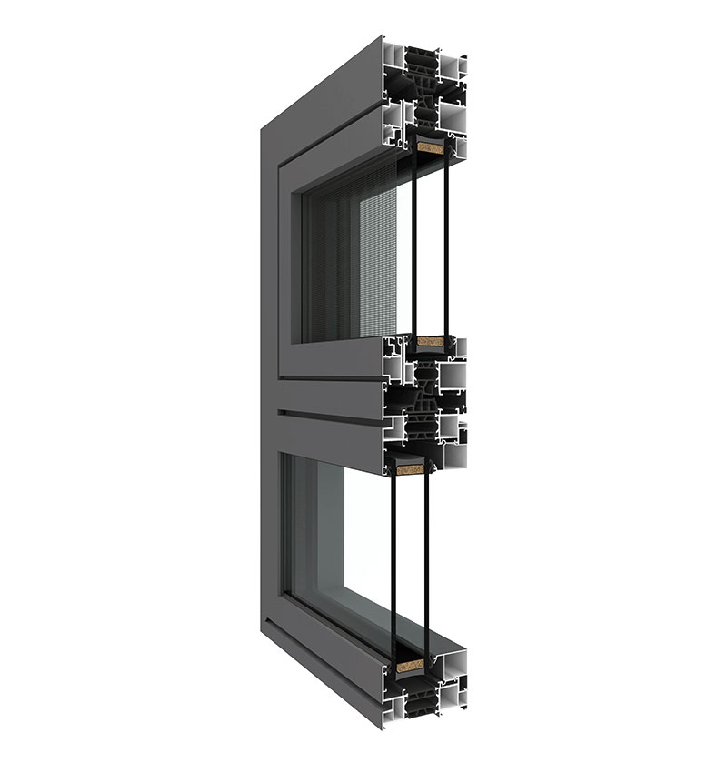 Thermal Break Casement Window with Screen Window