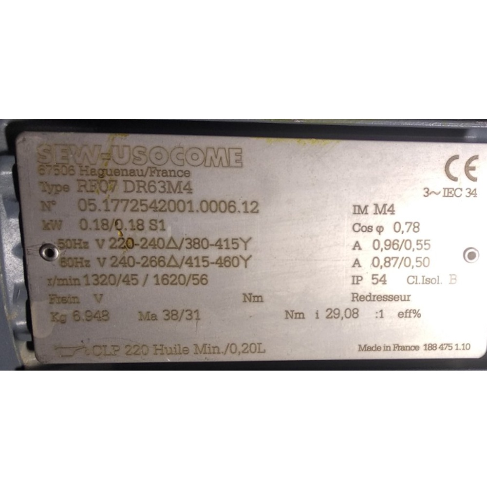 SEW  KT 77 DRS 132S4/TH   Gear Motor   In Stock