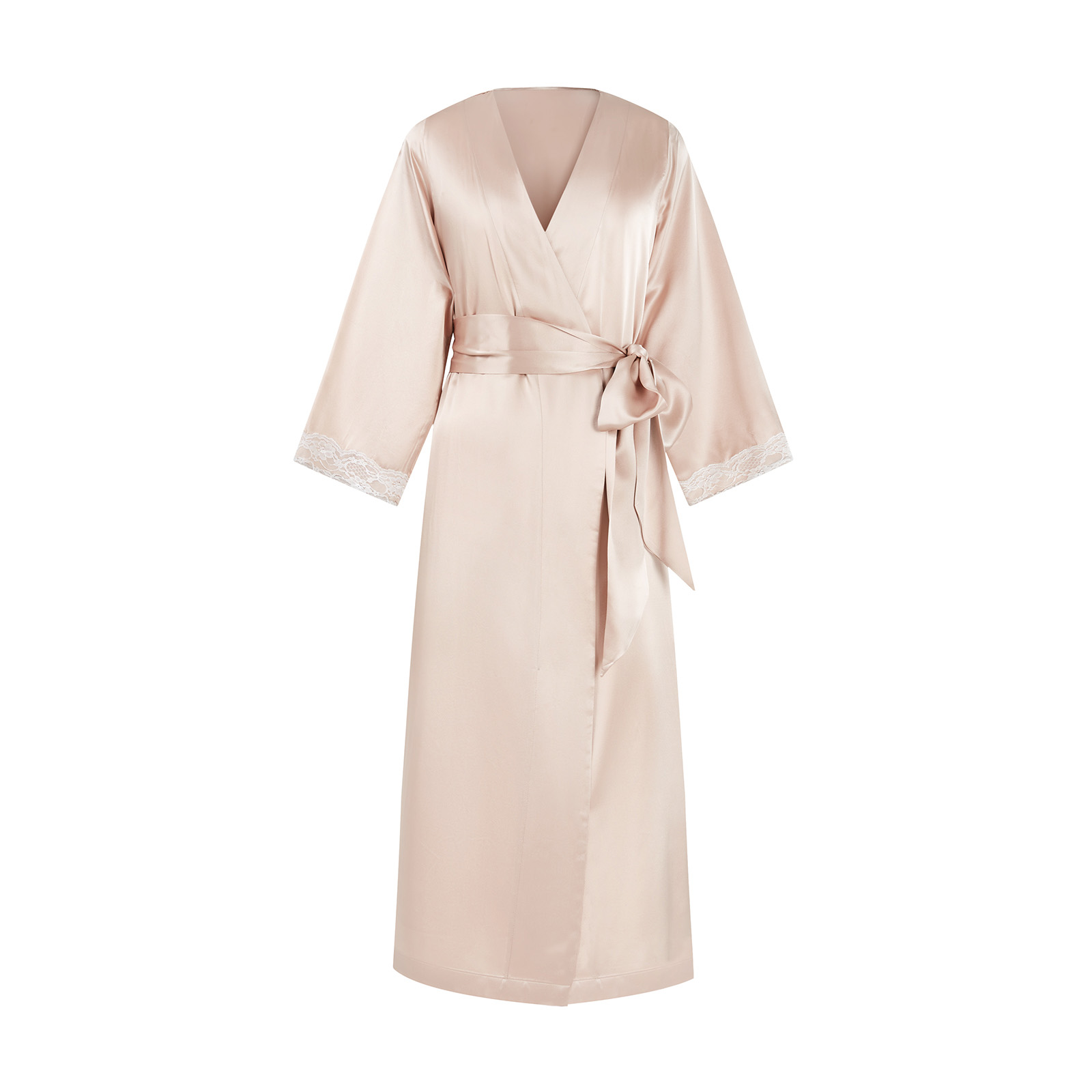 Lace Silk Bathrobe