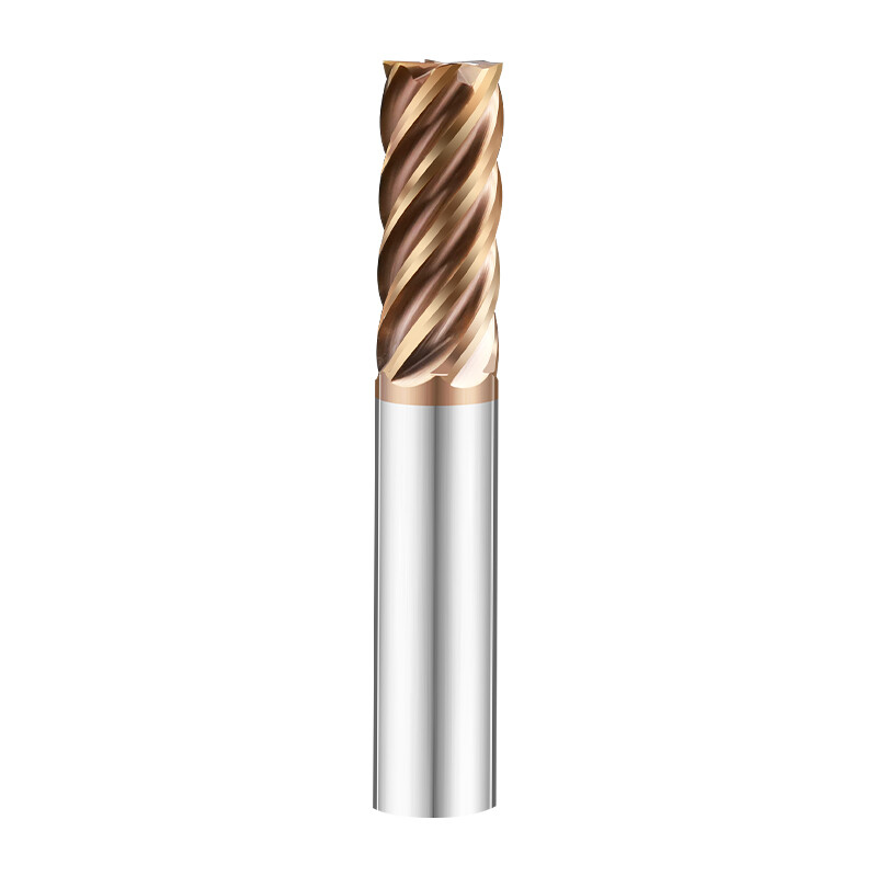 High Hardness Quenched Material Special 6-Flute Tungsten Steel End Mill, Alloy End Mill 8 for Finishing, 10 for High-Temperature Alloys, Extended 12mm