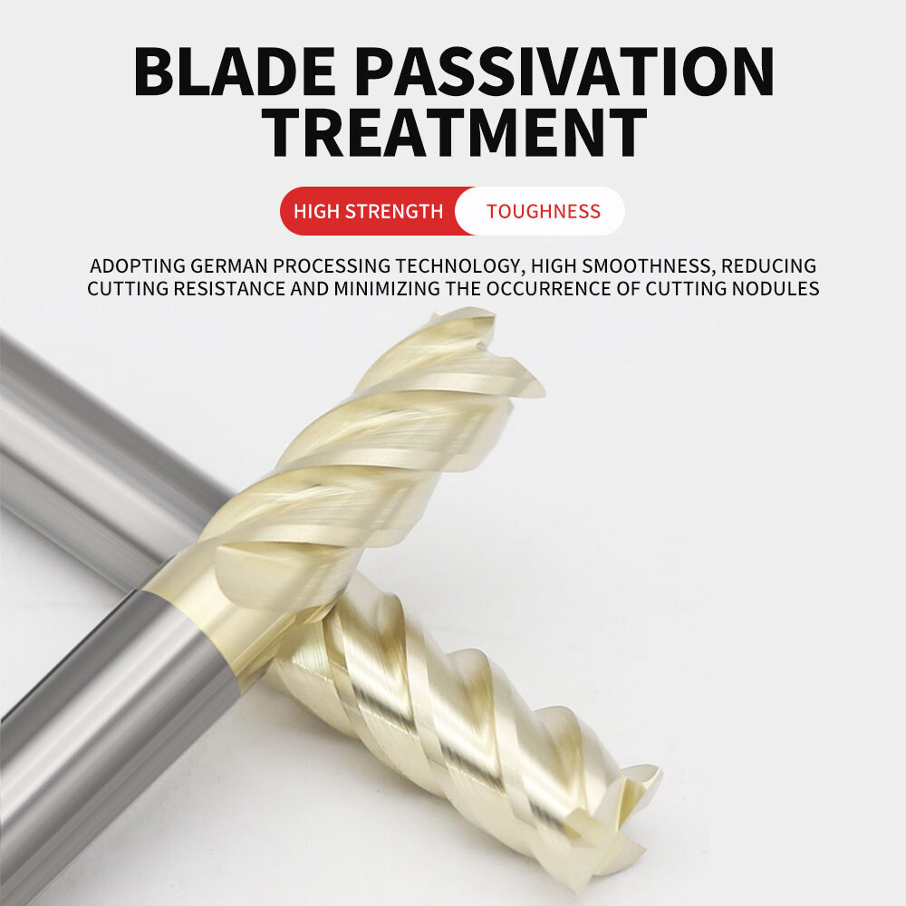 65° Tungsten Steel End Mill 4-Flute Stainless Steel Special 2mm Extended 1mm Alloy End Mill for Machining Center 4-Flute