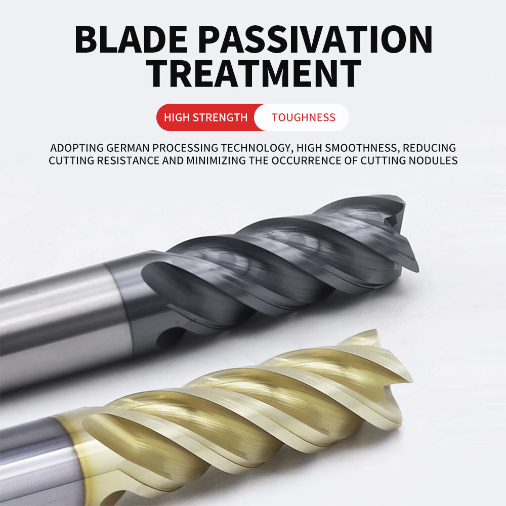 68° Tungsten Steel End Mill, 4-Flute, Special for Stainless Steel and Titanium Alloy, U-Shaped Groove, Unequal Spiral, Unequal Division, High-Efficiency Dynamic