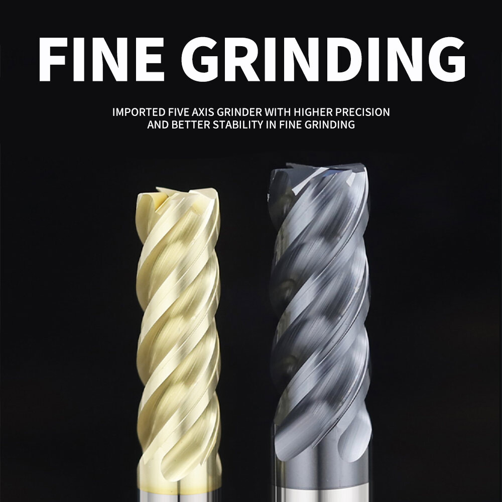 68° Tungsten Steel End Mill, 4-Flute, Special for Stainless Steel and Titanium Alloy, U-Shaped Groove, Unequal Spiral, Unequal Division, High-Efficiency Dynamic