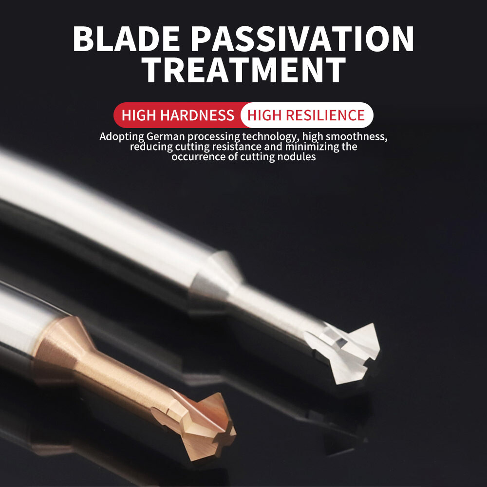 90° Chamfering Cutter for Steel and Aluminum, Tungsten Steel End Mill, Carbide, 3-Flute, Straight Groove, CNC Machining Center, High-Gloss