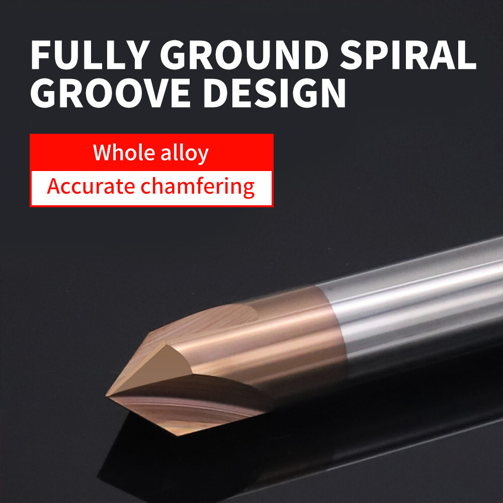 90° Up-and-Down Inner Hole Chamfering Cutter, Tungsten Steel Carbide End Mill, Double-Sided for Steel and Aluminum, T-Slot Cutter, Undercut Tool