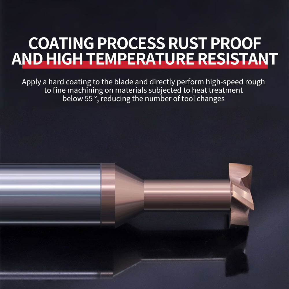 55° Aluminum T-Slot Cutter, 4-Flute, Thickness 1, Tungsten Steel Alloy, 2, Machining Center, 3, CNC Tool, Special for Aluminum Milling, High-Gloss Mirror Finish