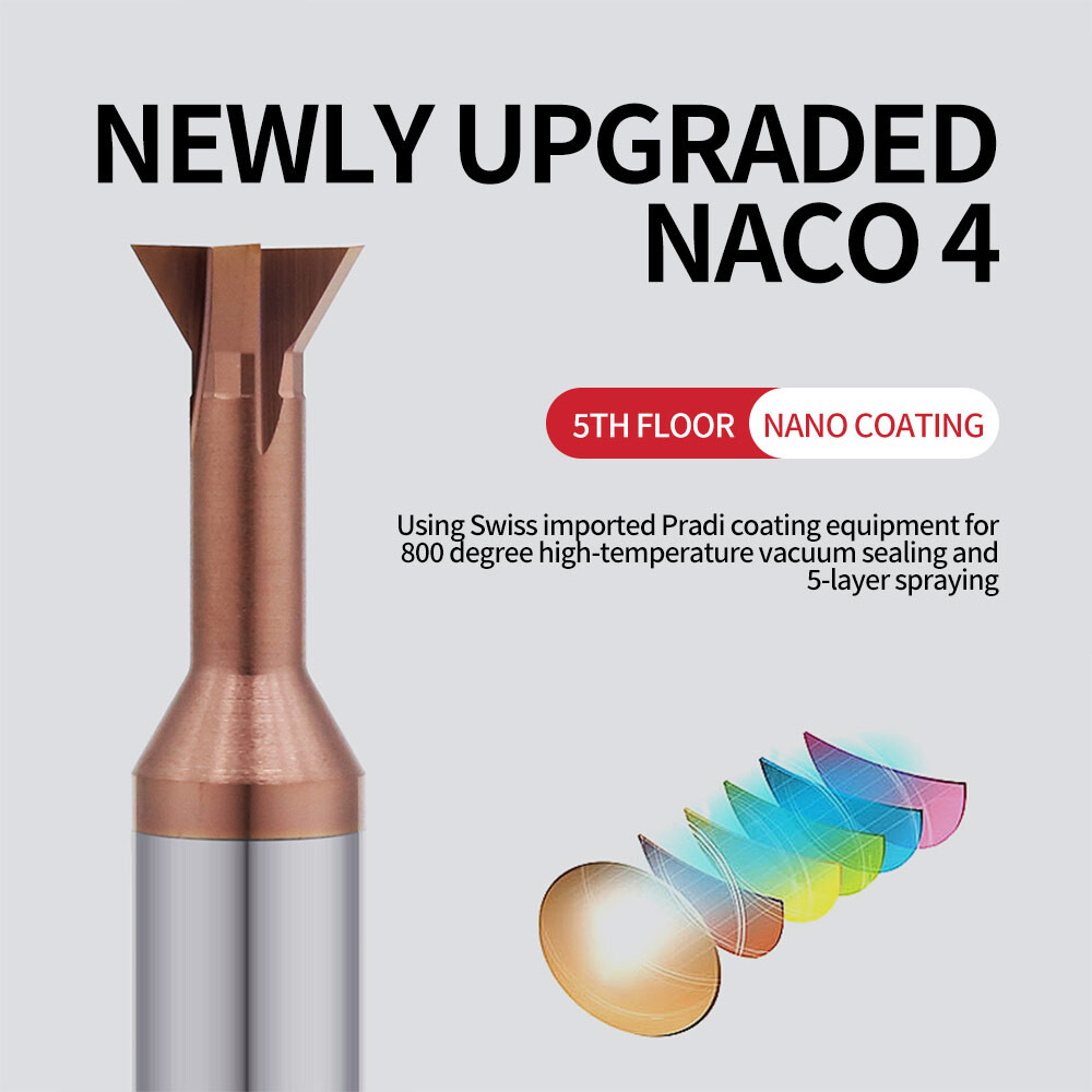 Yankee Slot End Mill, 45° Solid Carbide Chamfer Cutter, Machining Center CNC, Tungsten Steel Coated Tool, 6, 8, 10