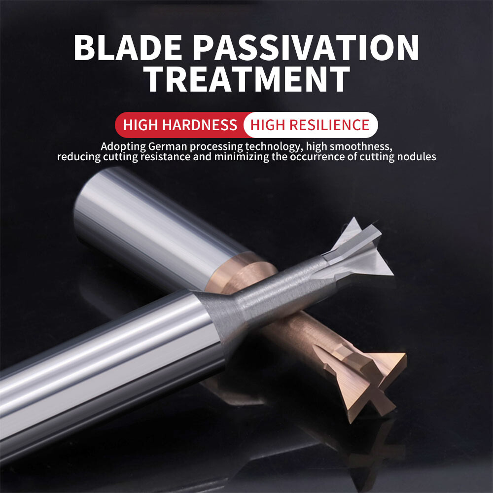 Yankee Slot End Mill, 45° Solid Carbide Chamfer Cutter, Machining Center CNC, Tungsten Steel Coated Tool, 6, 8, 10